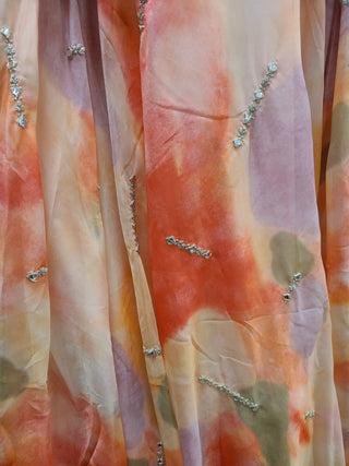 Pastel Peach Blossom Lehenga Choli