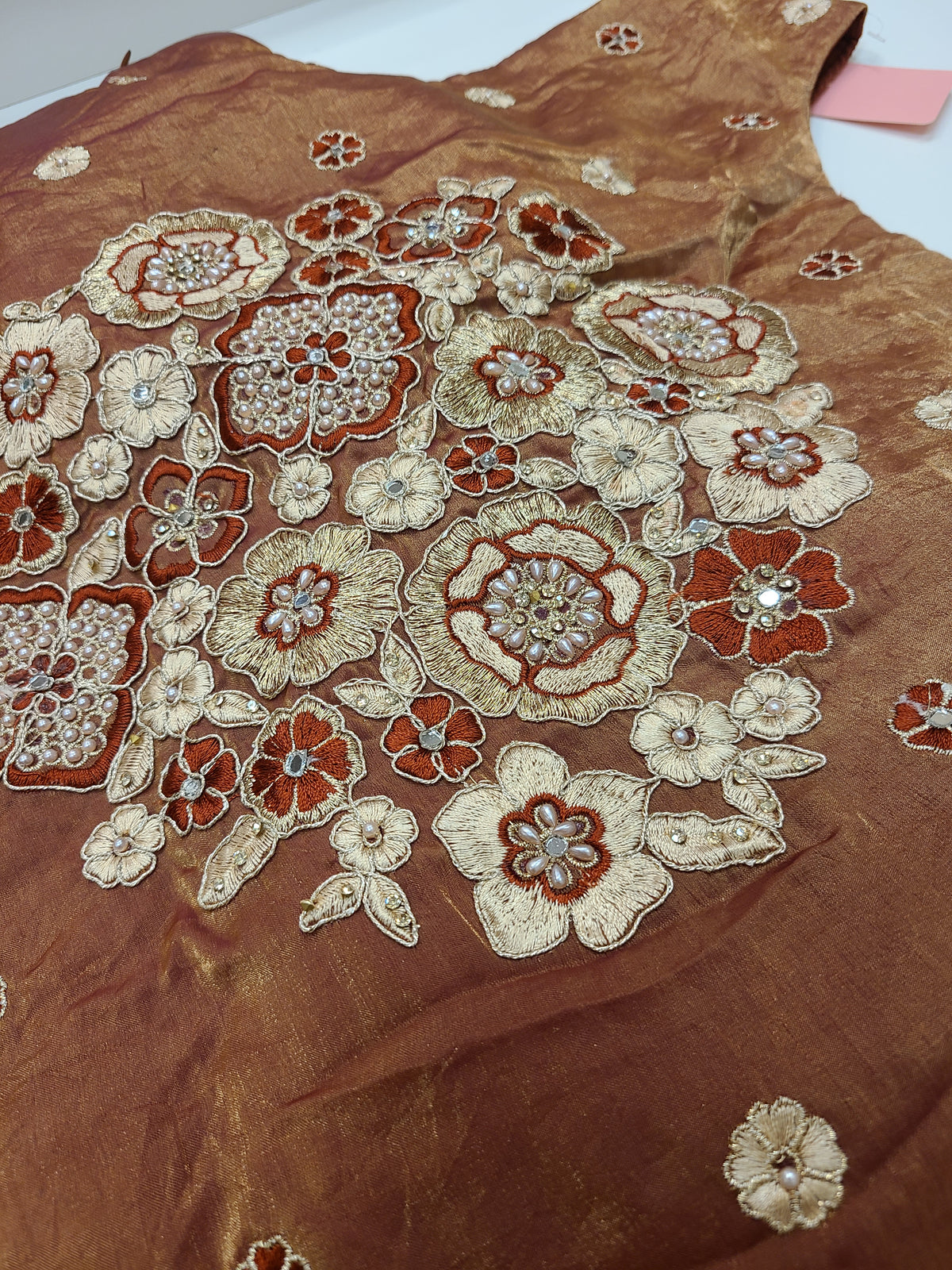 Rust Floral Lehenga Set