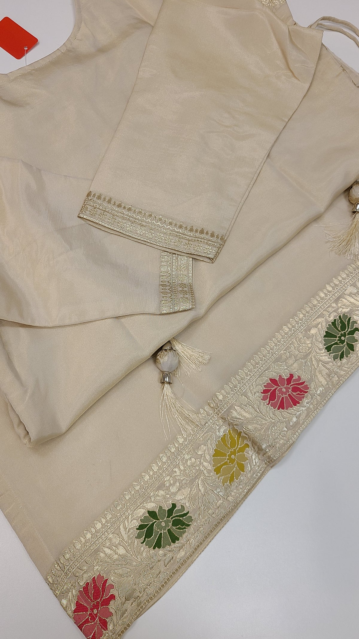 Ivory Floral Embroidered Set