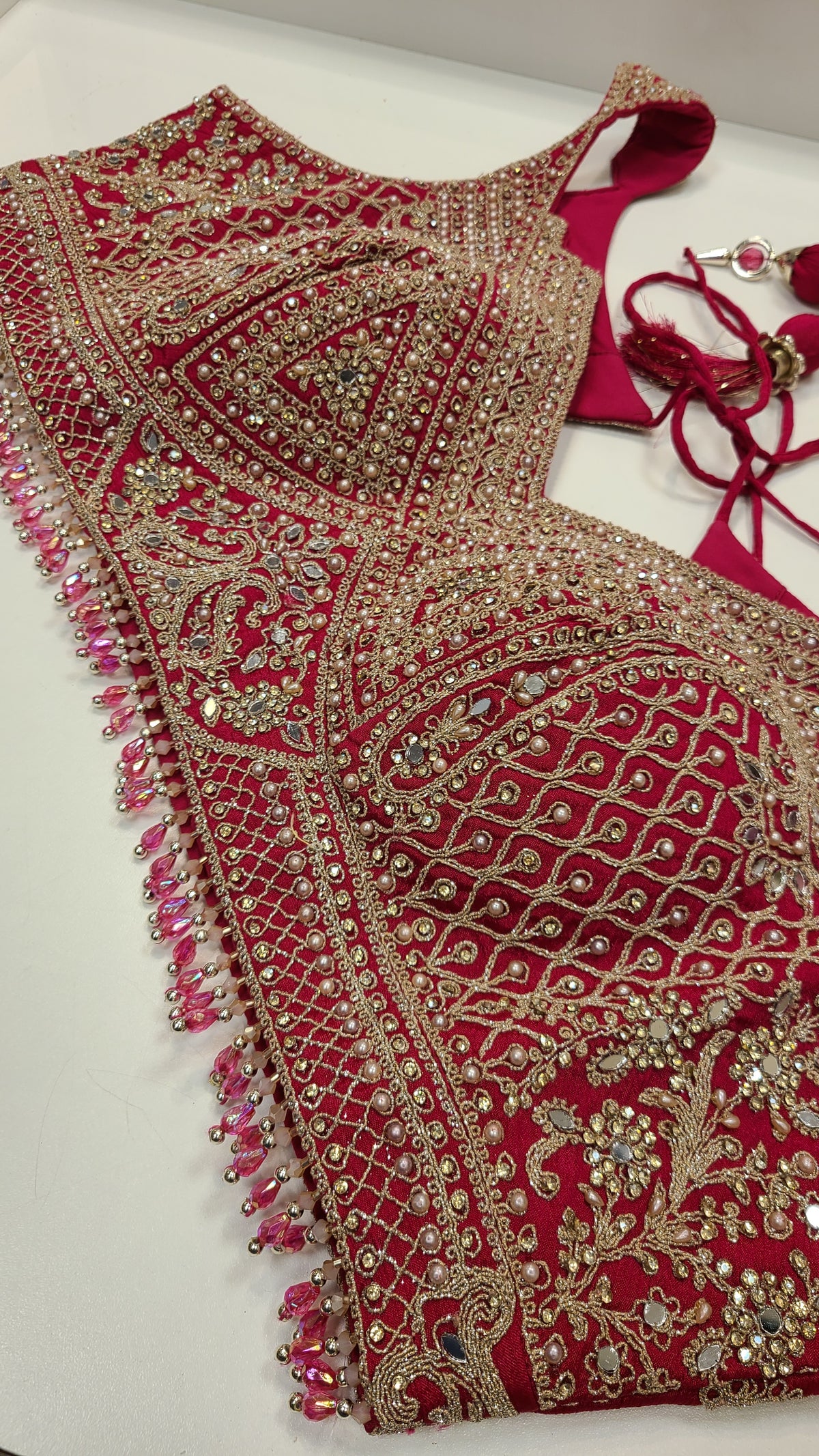 Pink Embroidered Lehenga Set