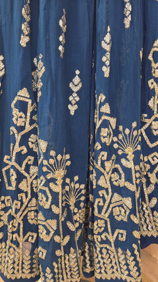 Royal Navy Blue Embellished Lehenga Choli