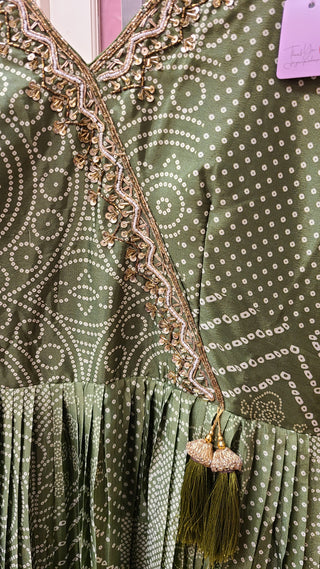 Green Anarkali-Style