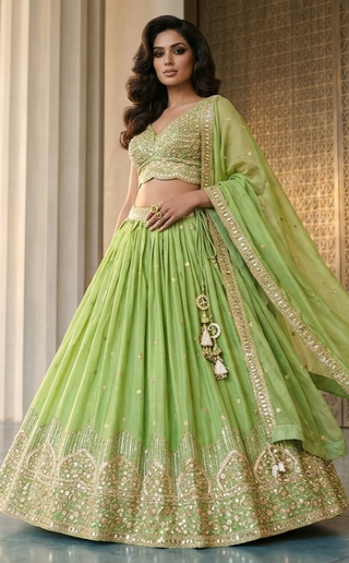 Mint Green Lehenga