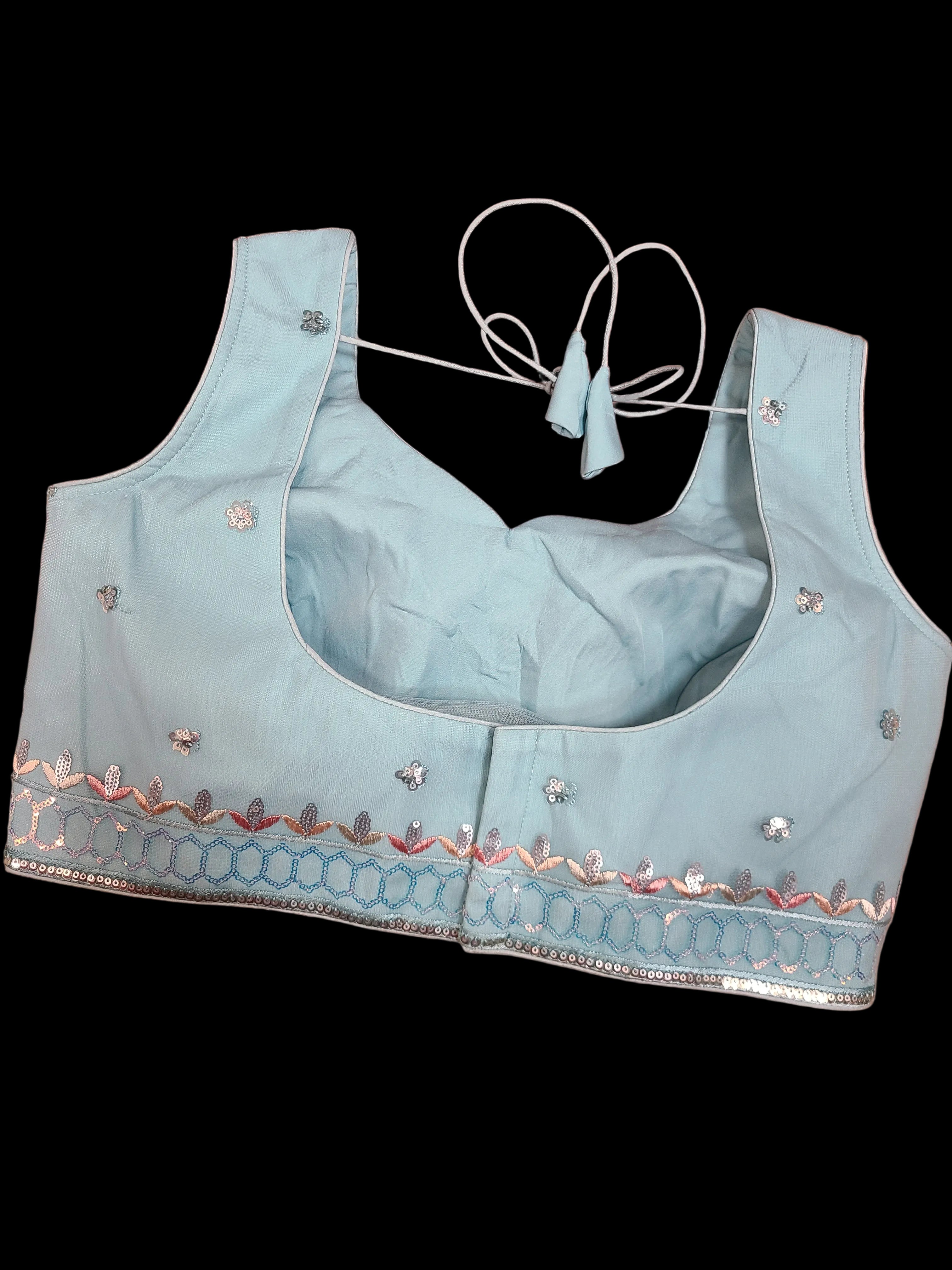 Powder Blue Embroidered Lehenga Choli