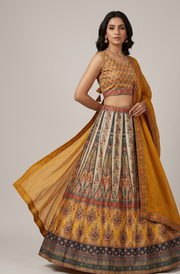 Yellow Multicolored Traditional Chaniya Choli
