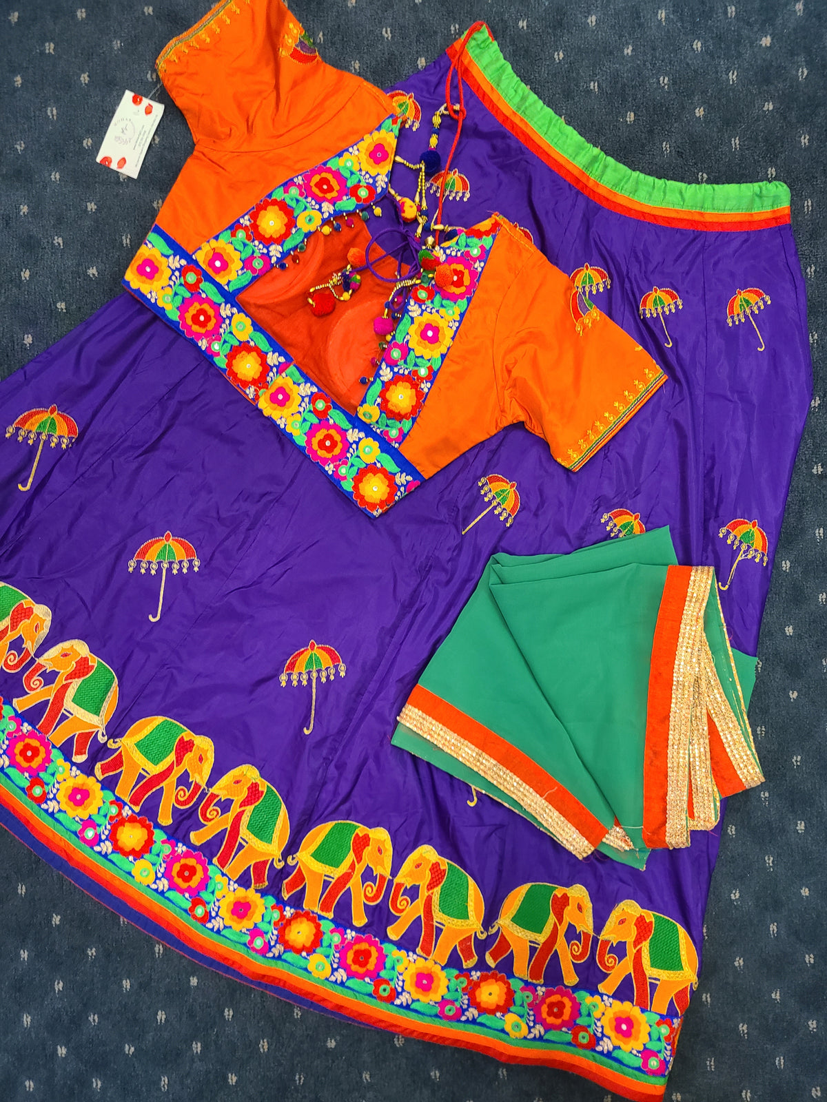 Purple Garba Chaniya Choli
