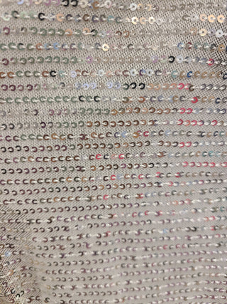 Ivory White Sequined Pre-Stitched Saree with Elegant Drape