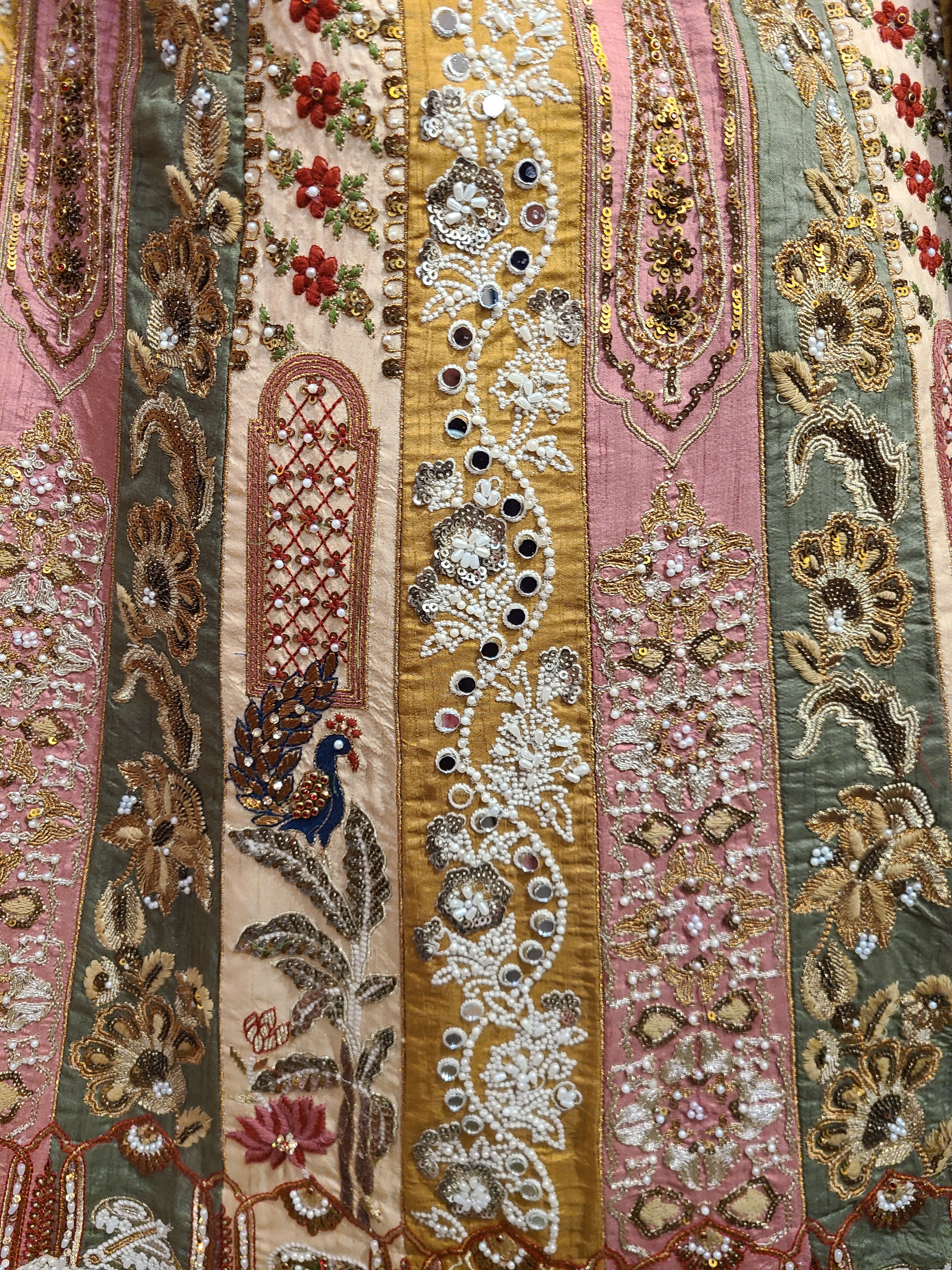 Rose Gold Bronze Embroidered Bridal Lehenga Set