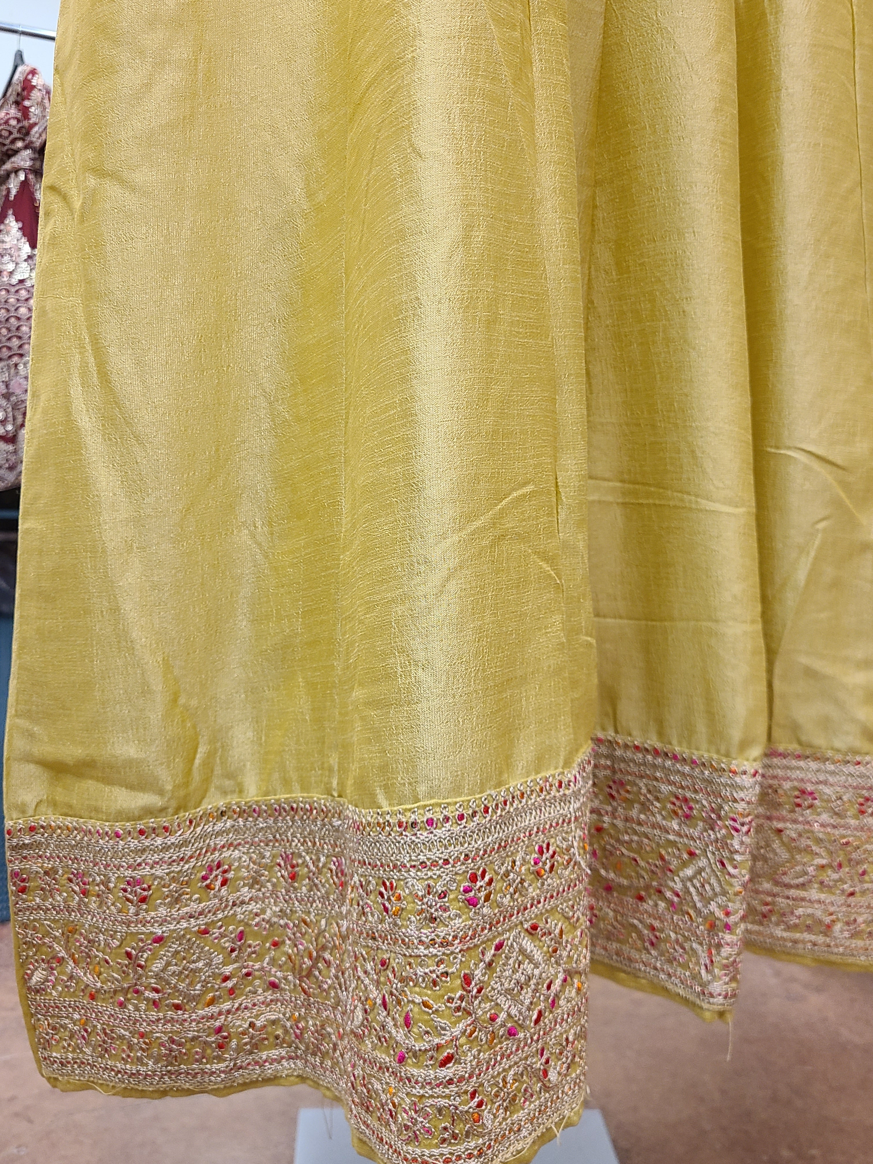 Elegant Sage Green Floral Embroidered Anarkali Set