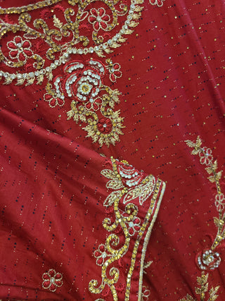 Red Embellished Salwar Suit