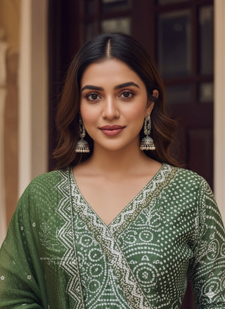Green Anarkali-Style