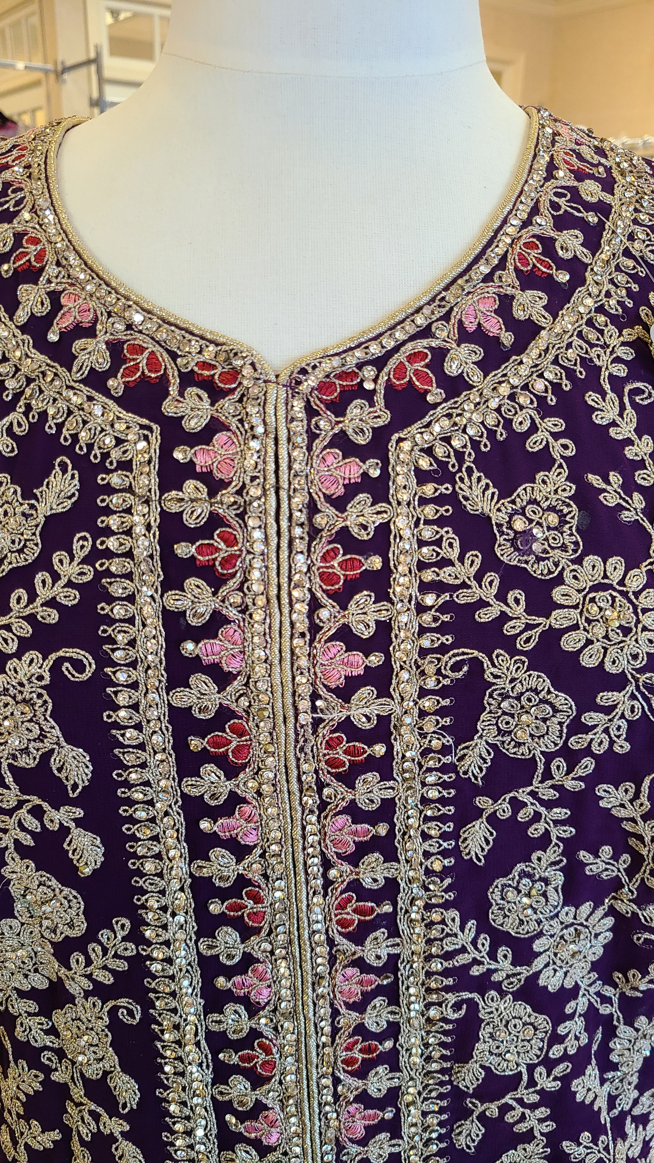 Midnight Plum Sharara Set