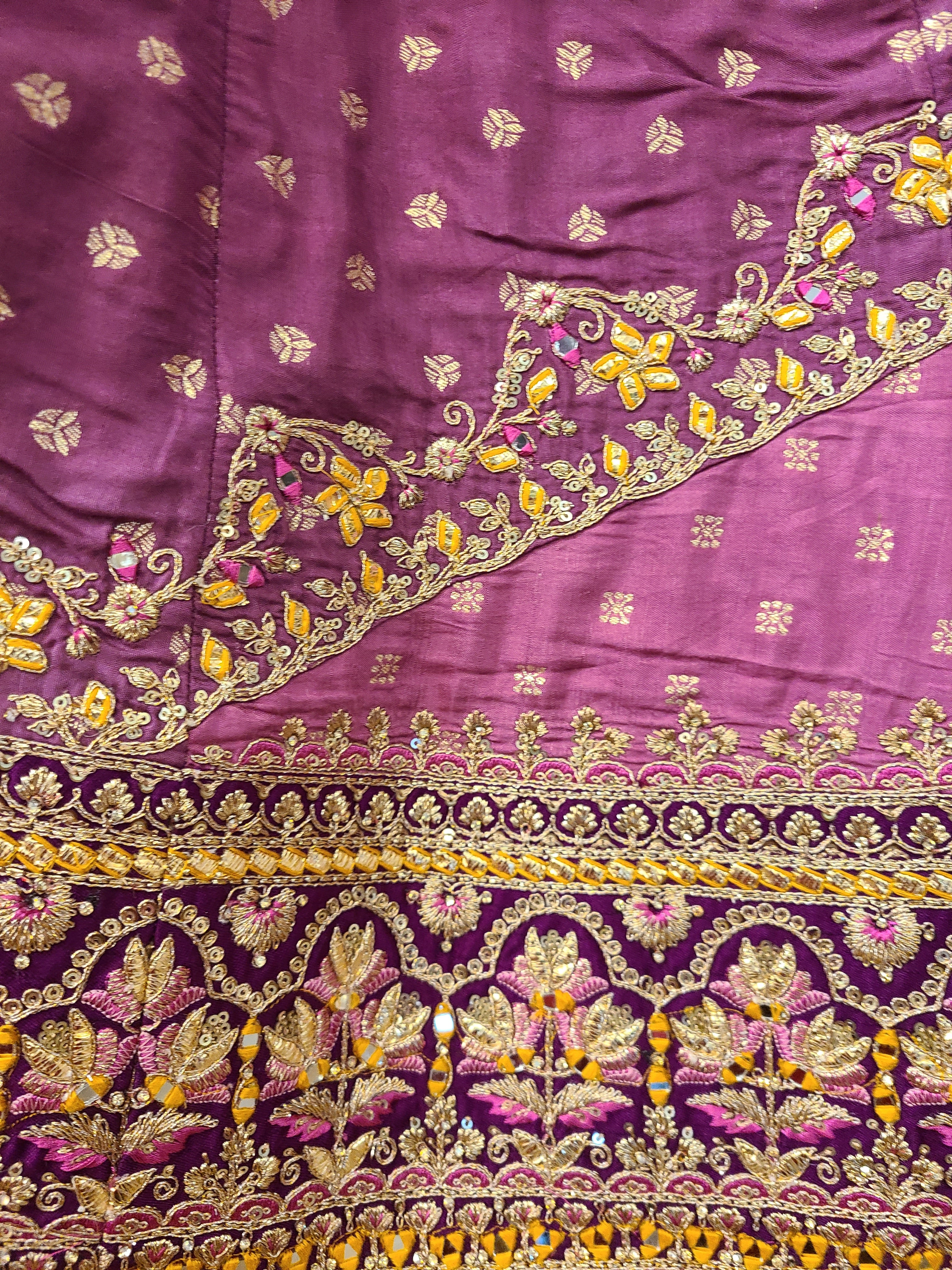 Pink Purple Lehenga Set