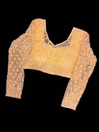 Peach Blush Embroidered Bridal Lehenga Set