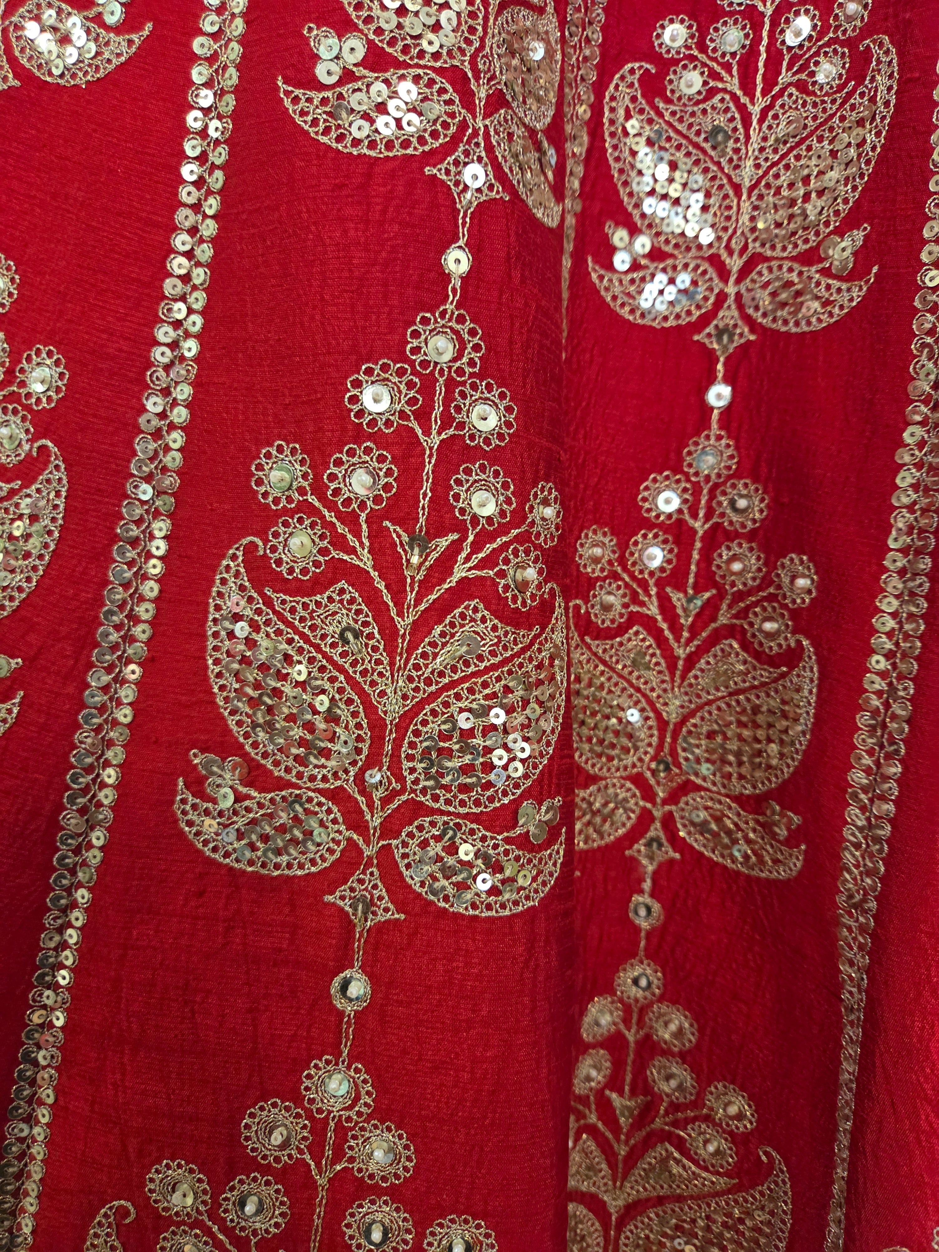 Crimson Gold Bridal Lehenga