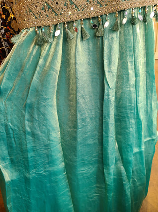 Teal Blue Sharara Set