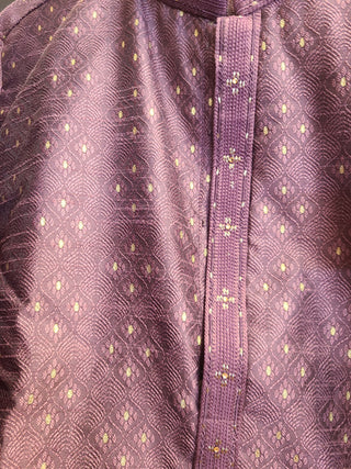Wine Brocade Kurta Set