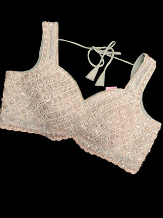 Sage Green Embroidered Bridal Lehenga Set