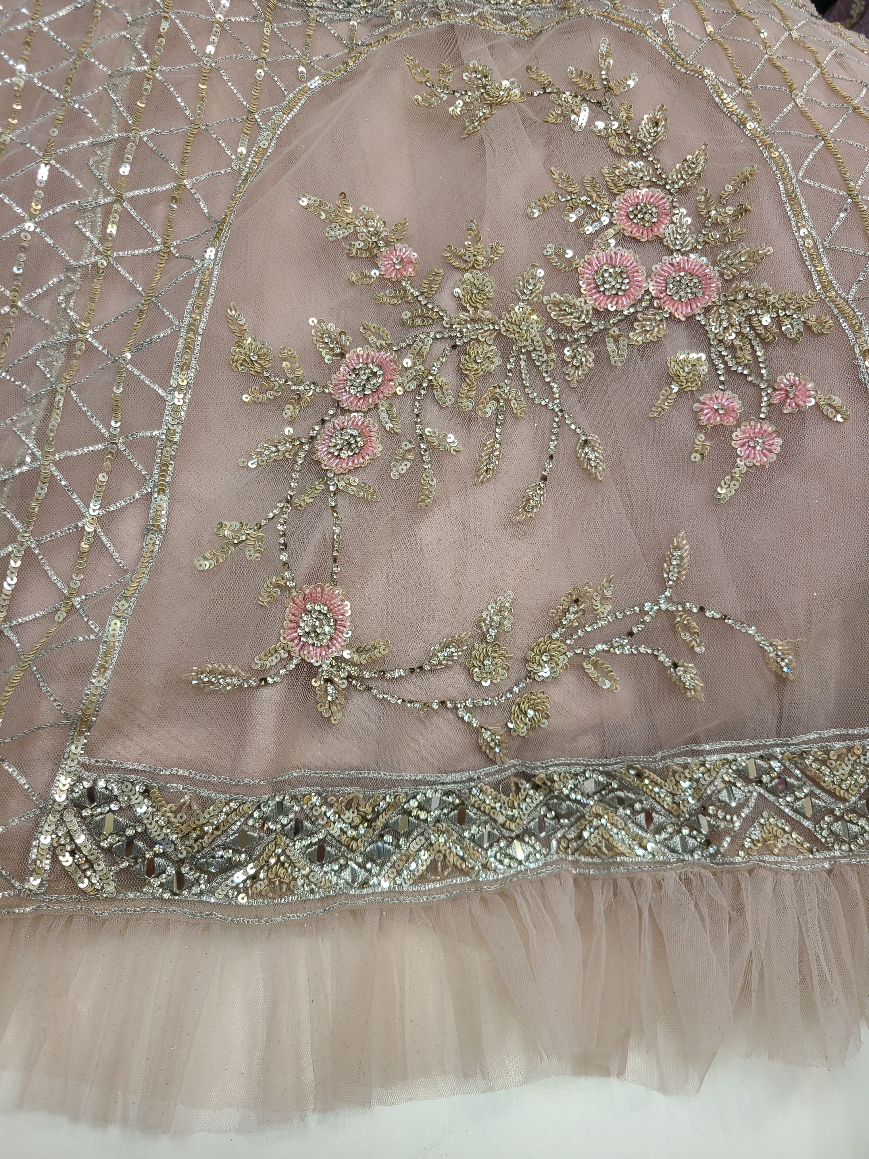 Blush Sequin Lehenga Set
