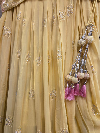 Lemon Yellow Haldi Lehenga