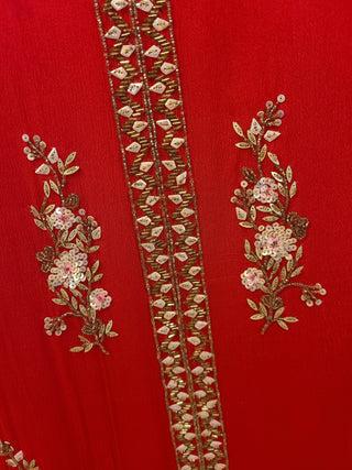 Pink Embellished Salwar Suit with Sheer Dupatta