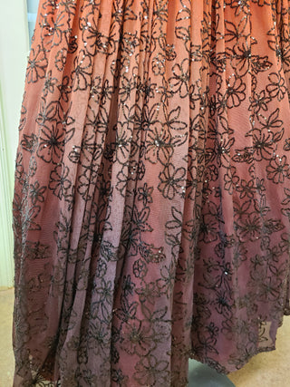 Burgundy Sequin Gown