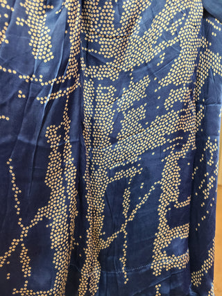 Royal Blue Embroidered Kaftan with Palazzo Set