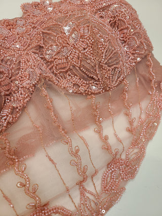 Blush Pink Embroidered Bridal Lehenga Set