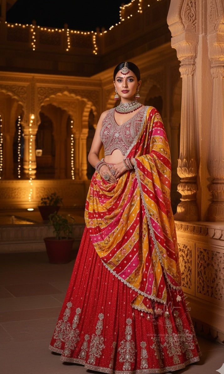 Radiant Red Lehenga Choli Set