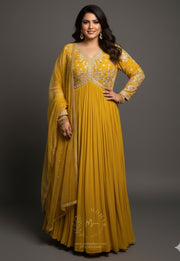 Mustard Yellow Anarkali