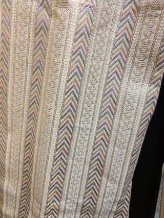 Elegant Cream Embroidered Sherwani Set