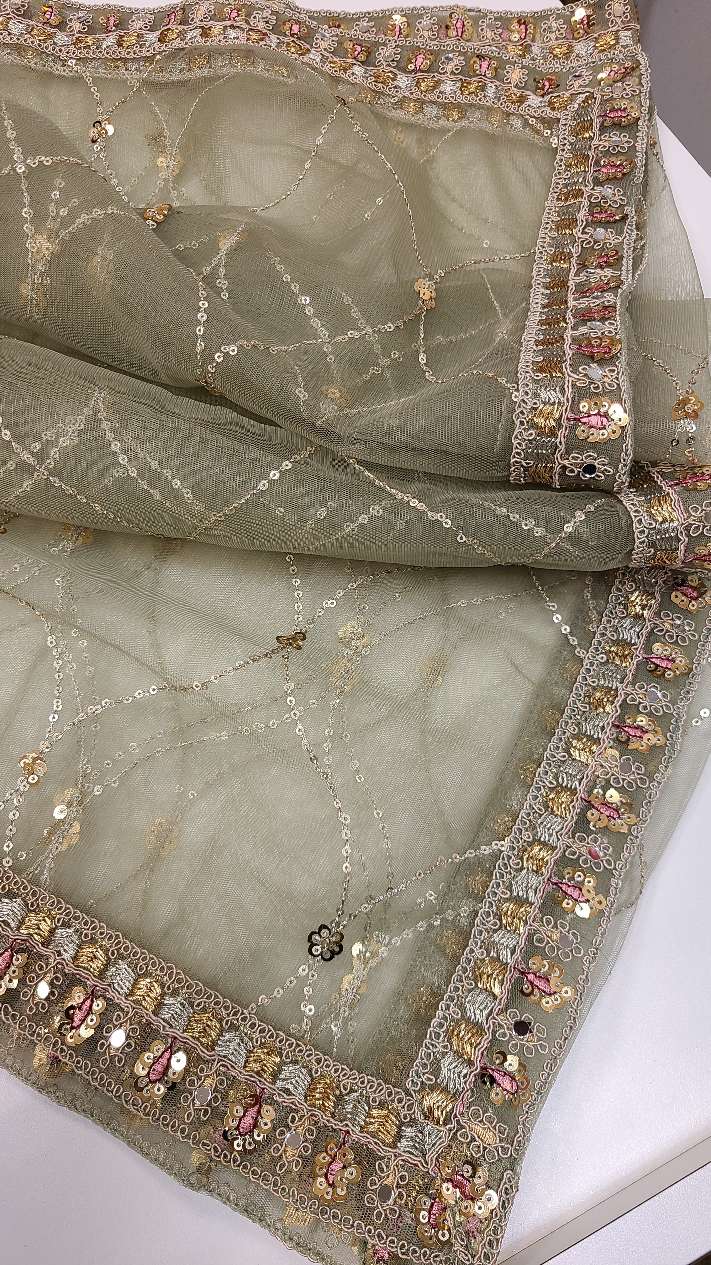 Olive Green Anarkali Gown-Style