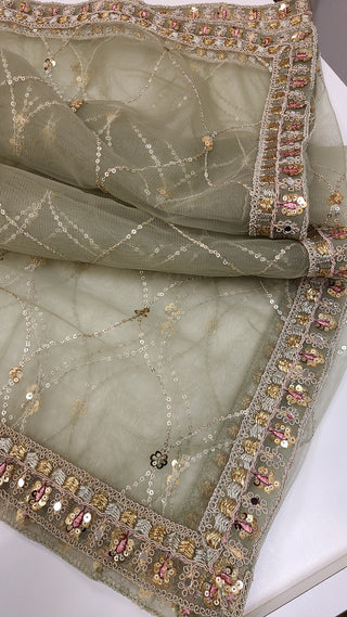 Olive Green Anarkali Gown-Style