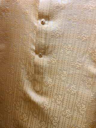 Golden Yellow Embroidered Kurta