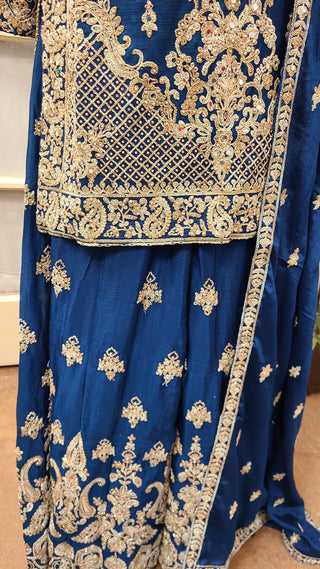 Cobalt Blue Sharara Set