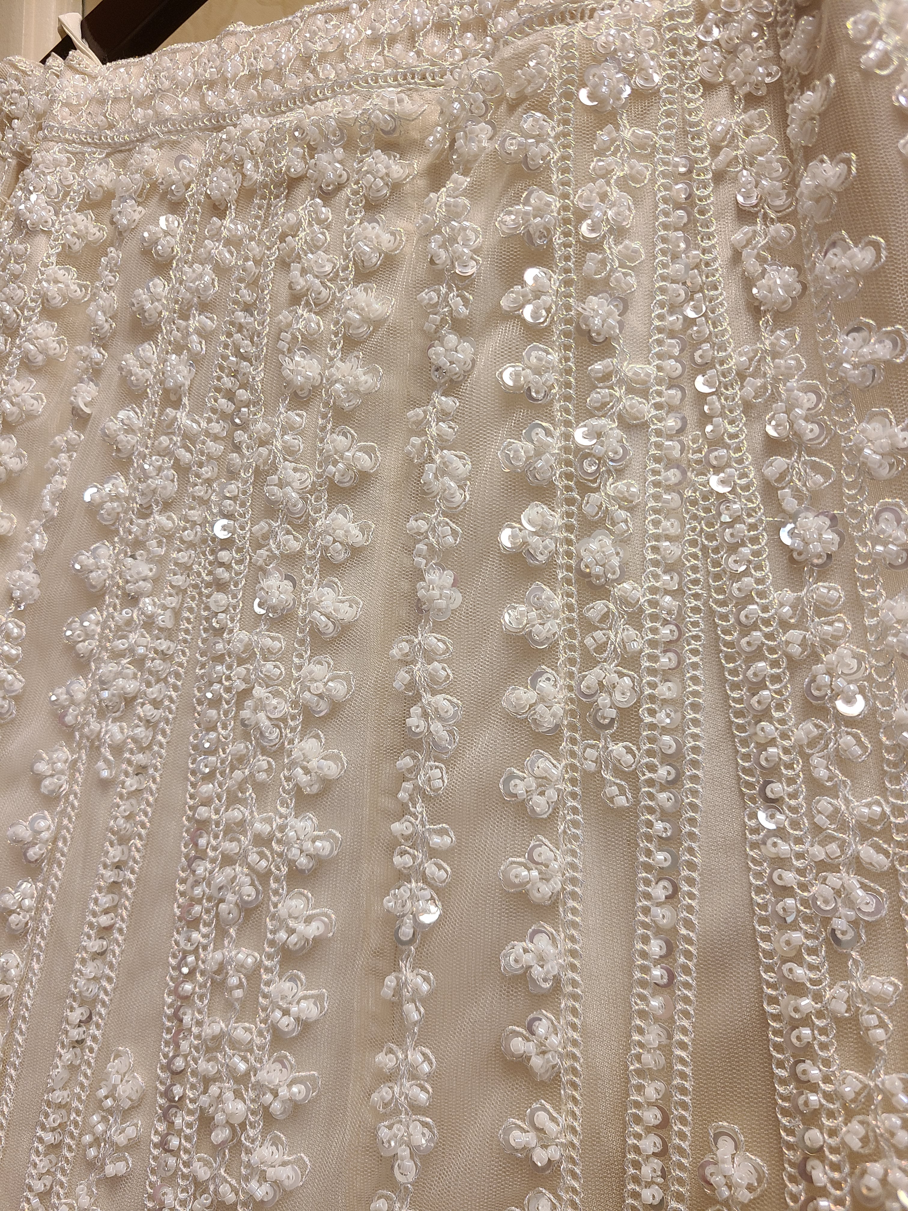 Ivory White Embroidered Bridal Lehenga Set