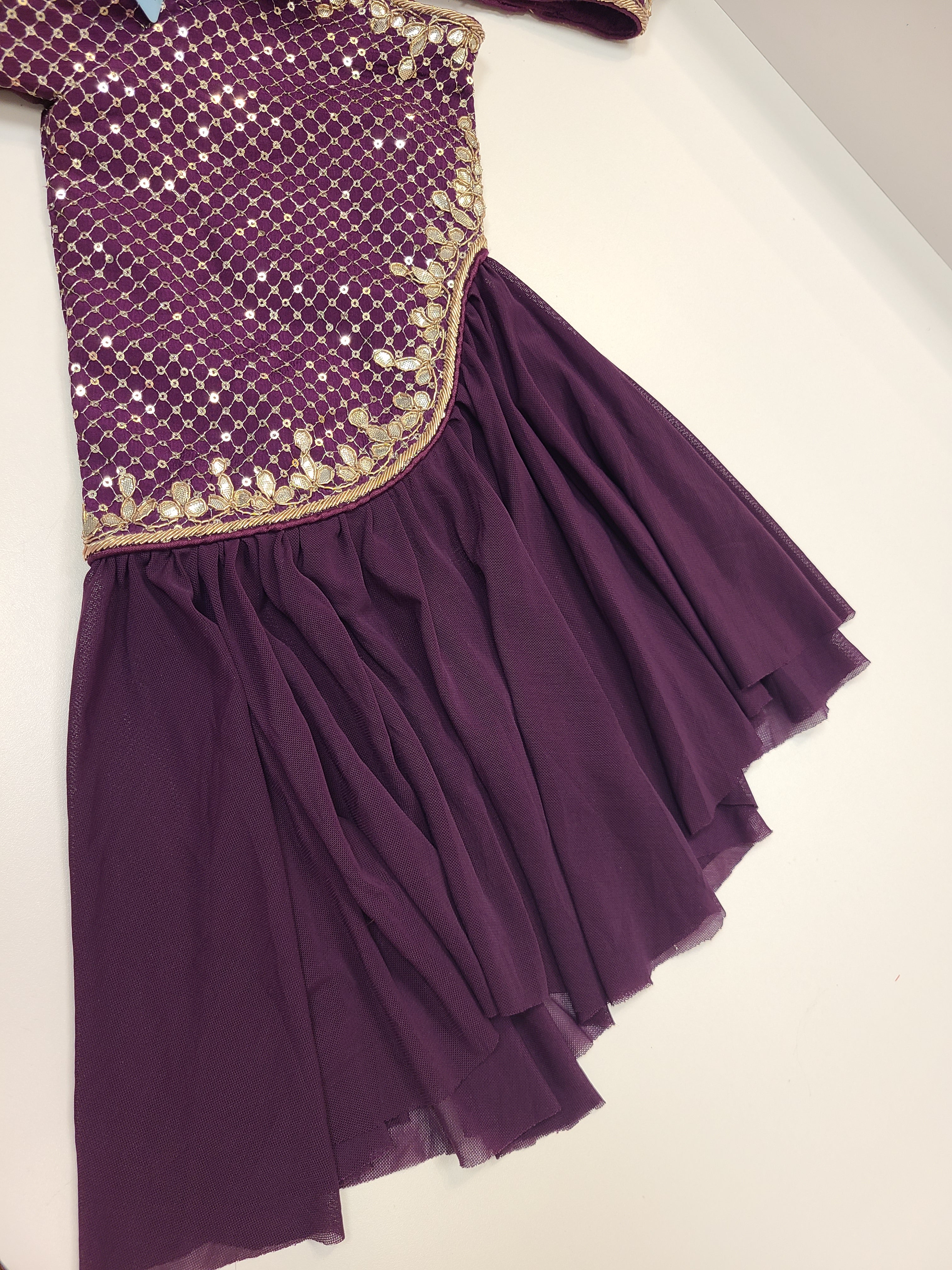 Purple Embroidered Lehenga