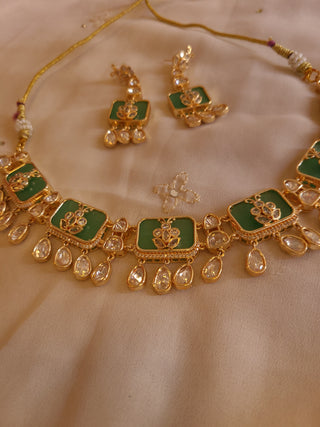 Green Kundan Choker Set
