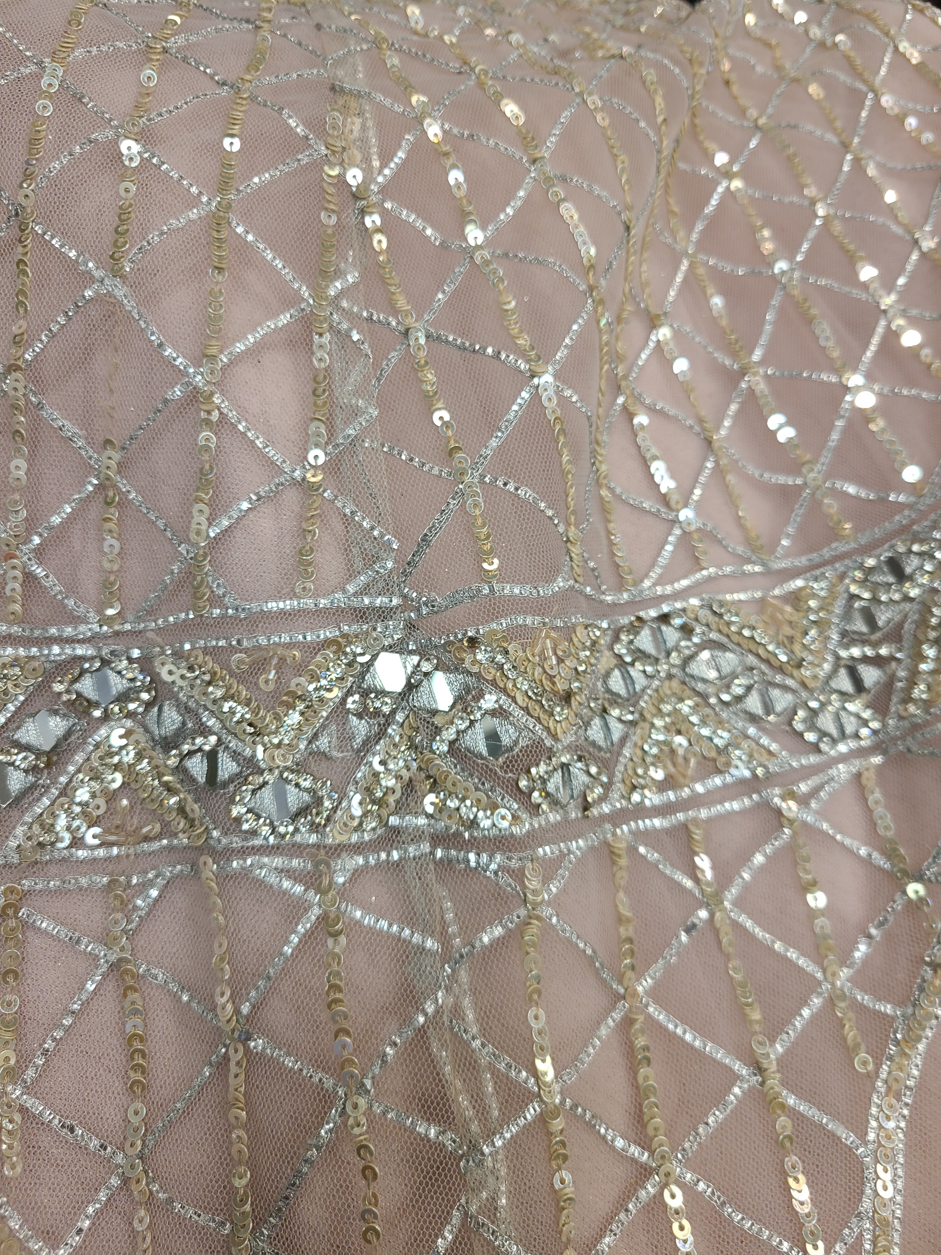 Blush Sequin Lehenga Set