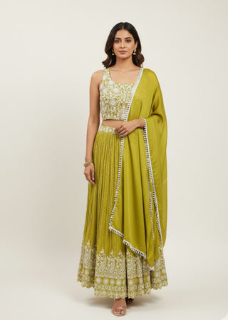 Liril Green Crop Top Skirt
