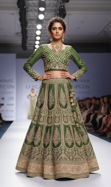 Sage Green Bridal Lehenga