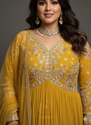 Mustard Yellow Anarkali