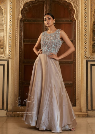 Coppery-Peach Shade Gown