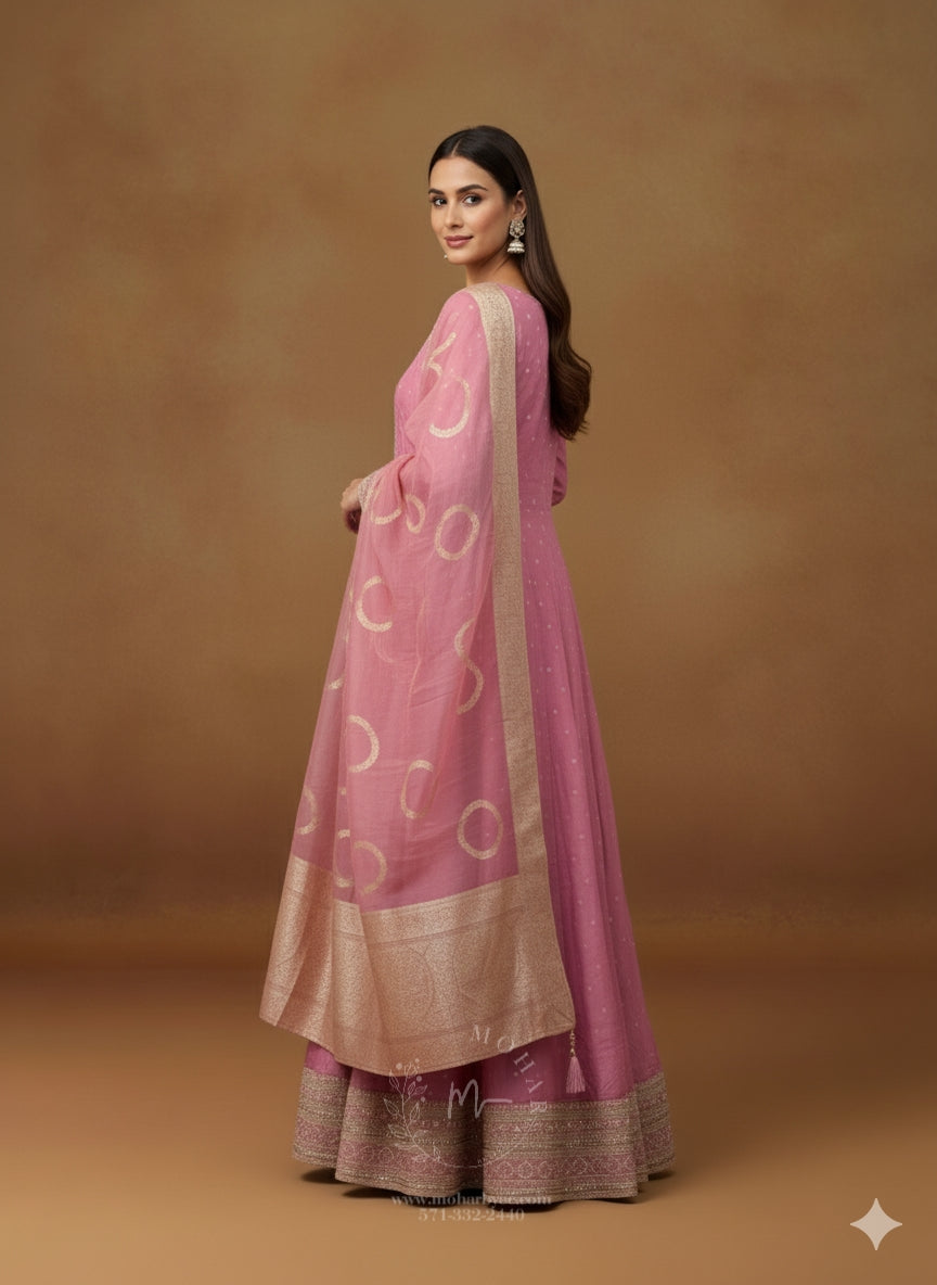 Bright Pink Anarkali
