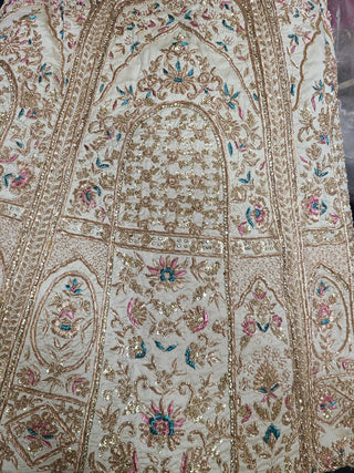 Ivory Gold Embroidered Bridal Lehenga Set