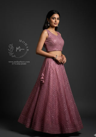 Rose Pink Lehenga Choli Set