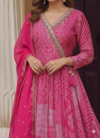 Bright Pink Anarkali-Style