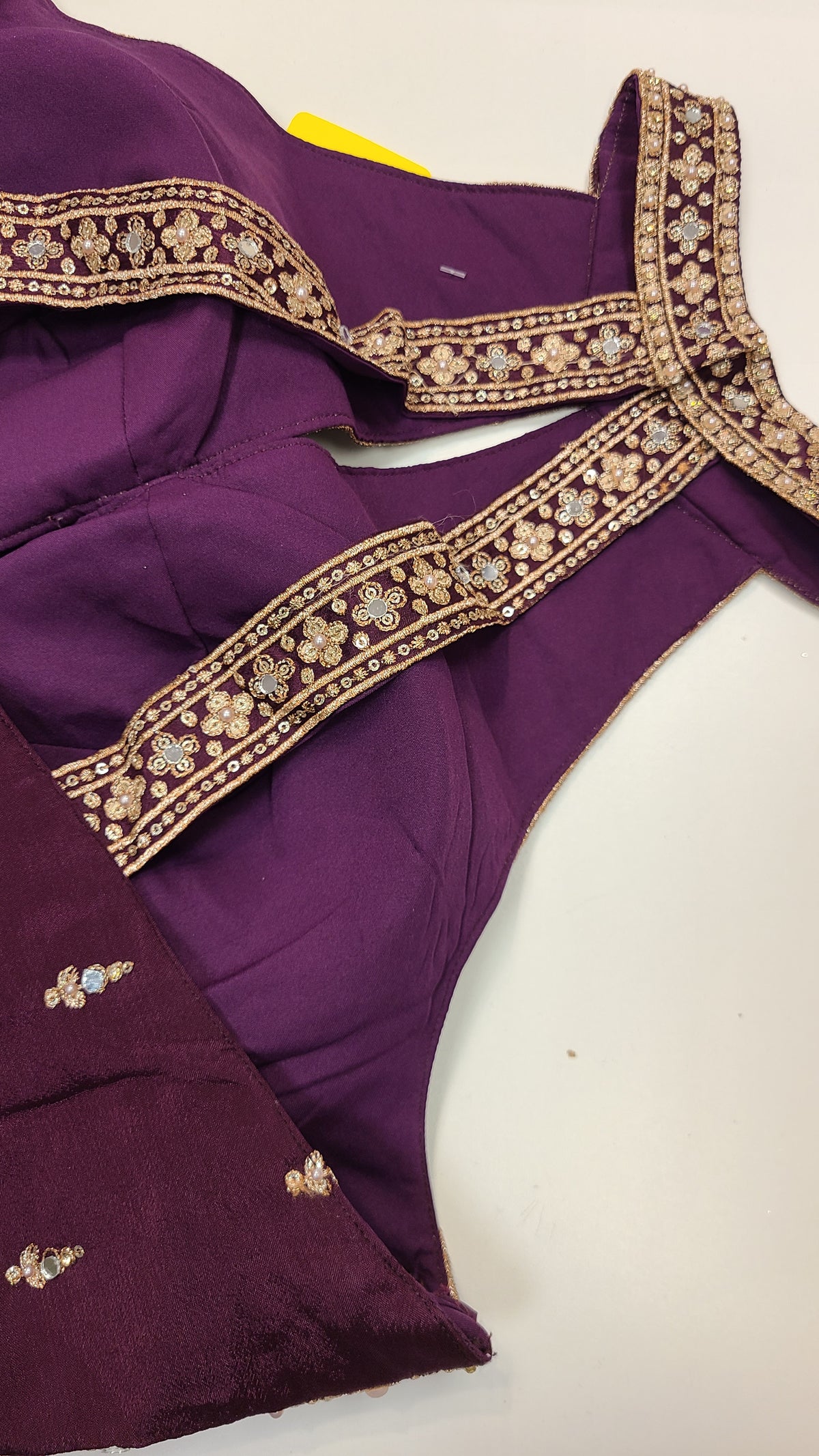 Plum Silver Embroidered Lehenga