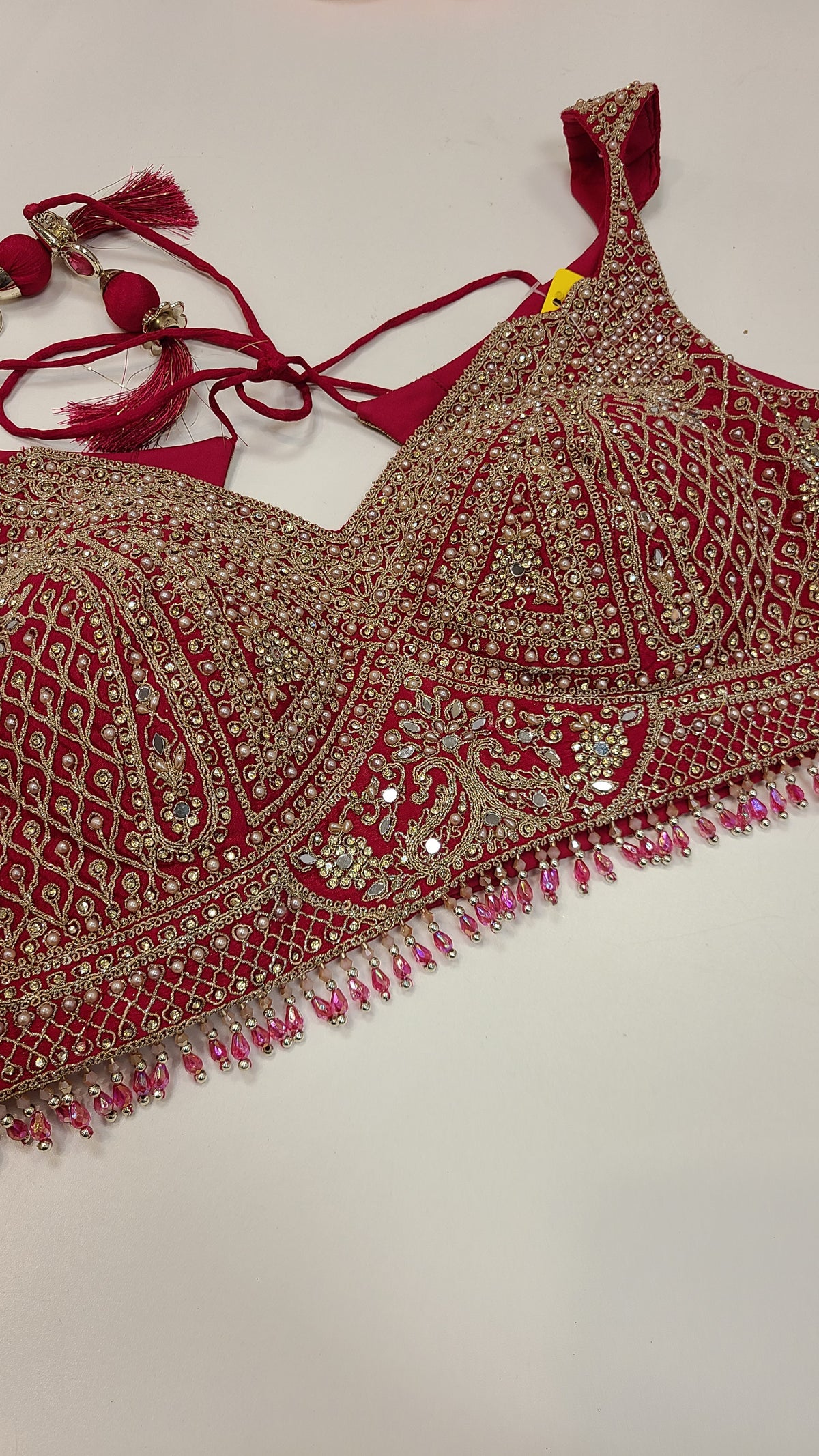 Pink Embroidered Lehenga Set