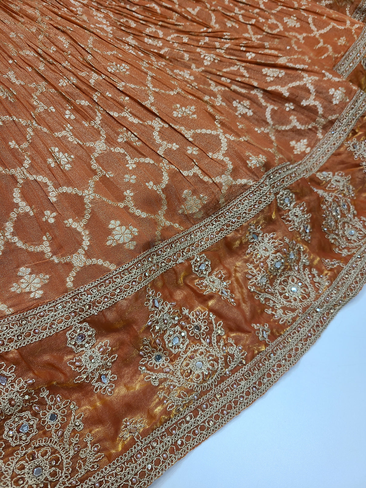 Amber Gold Embellished Lehenga